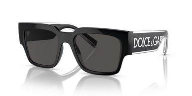 DOLCE & GABBANA DGロゴレタリングスライダー BLACK WHITE WAYFARER LOGO 6184501/87 DOLCE & GABBANA