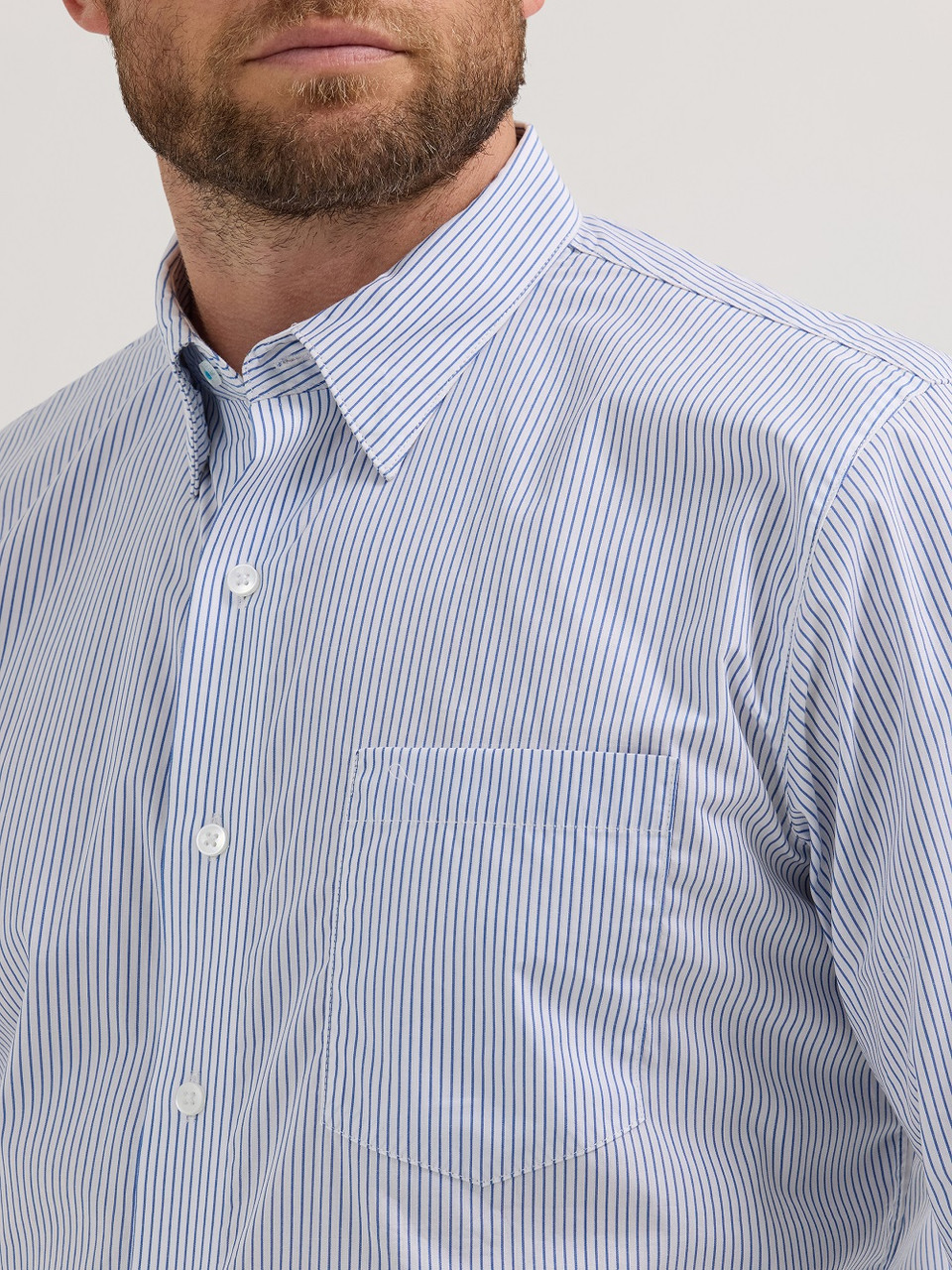 Wrangler Cody Johnson Blue Stripe Print - Herren Hemd - 112357672 - Bild 3 von 20