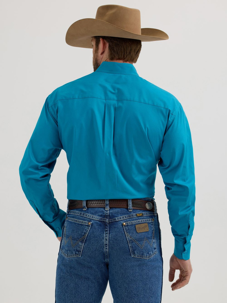 Wrangler George Strait verde azulado liso - Camisa para hombre - 112356631 - Imagen 2 de 20