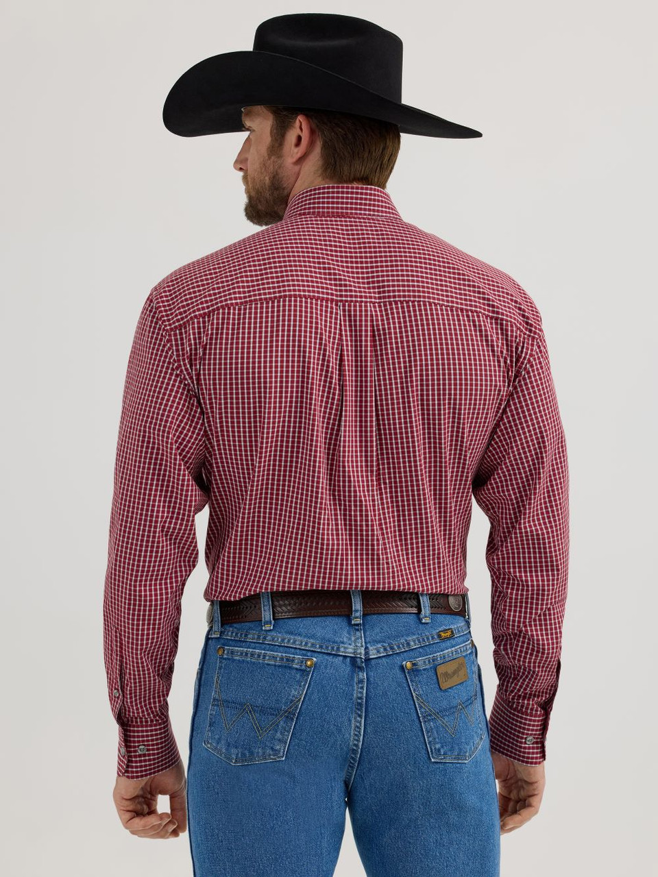 Wrangler George Strait dunkelrot kariert - Herren Hemd - 112356606 - Bild 2 von 28