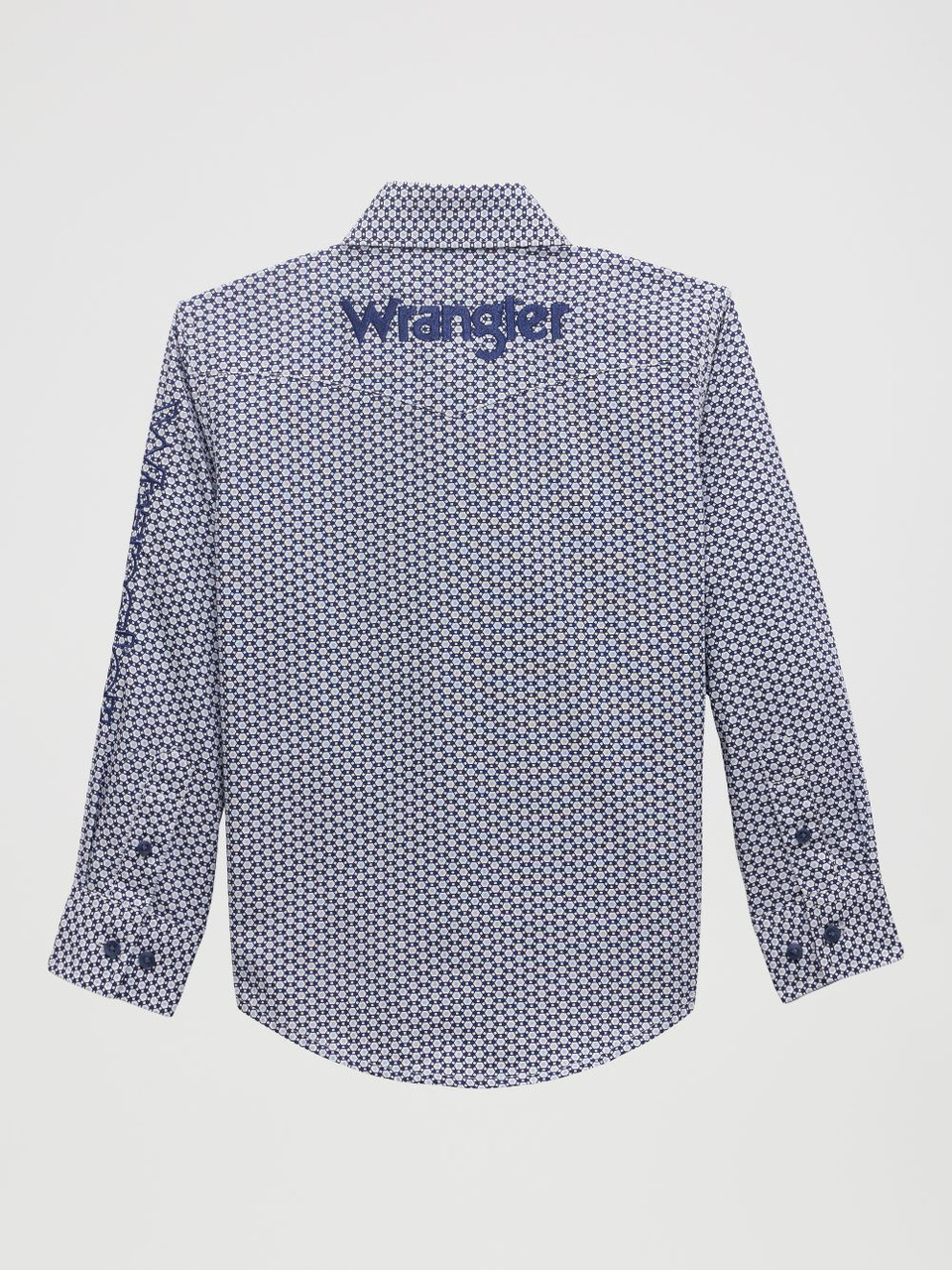 Wrangler Logo blau geometrisches Muster - Kinder Jungen Shirt - 112356519 - Bild 2 von 28