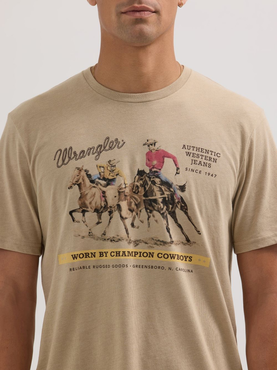 Wrangler Champion Cowboys Tee Tan - Herren T-Shirt - 112353907 - Bild 3 von 15