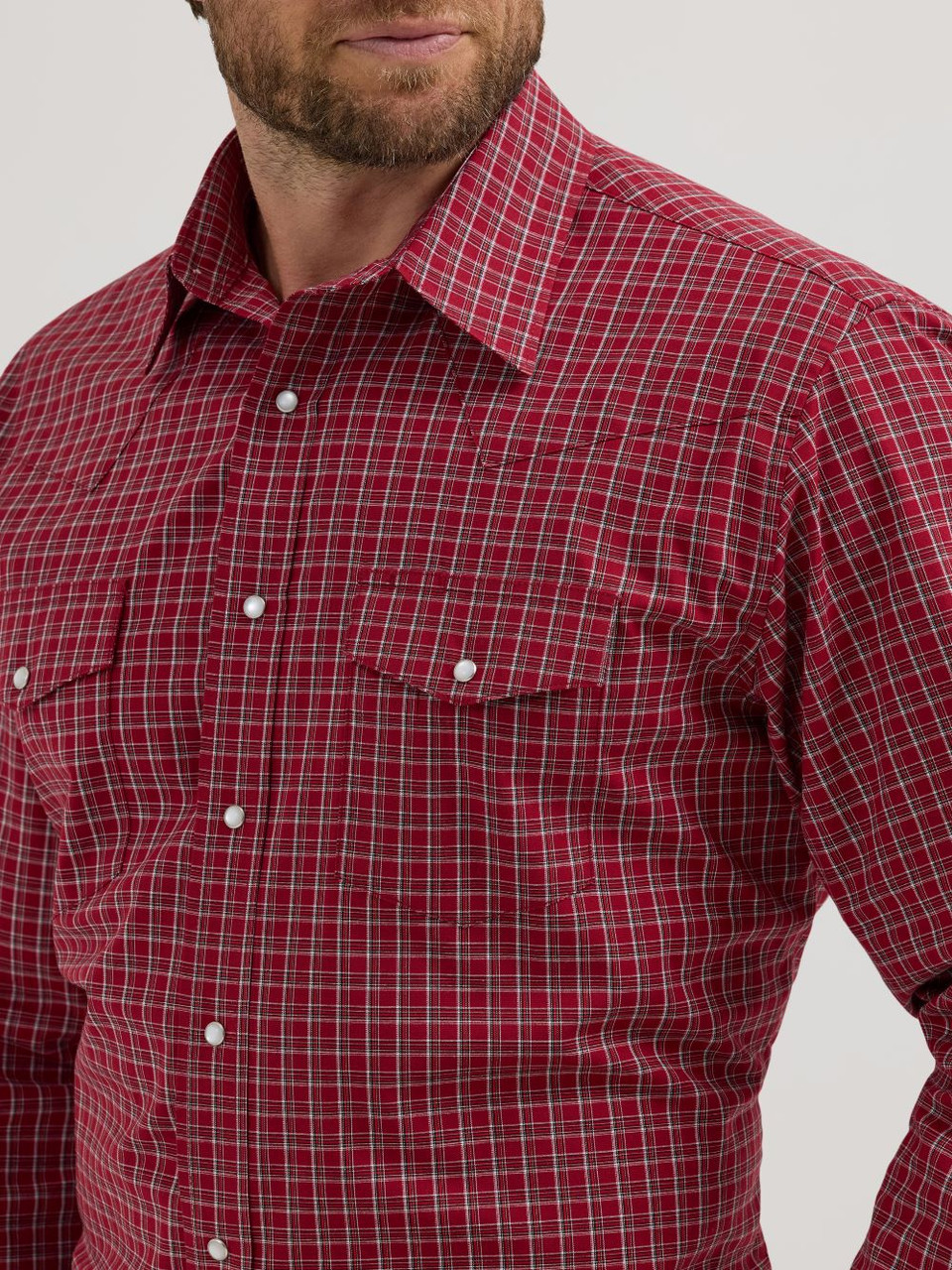 Wrangler knitterarm rot kariert - Herren Hemd - 112355358 - Bild 3 von 20