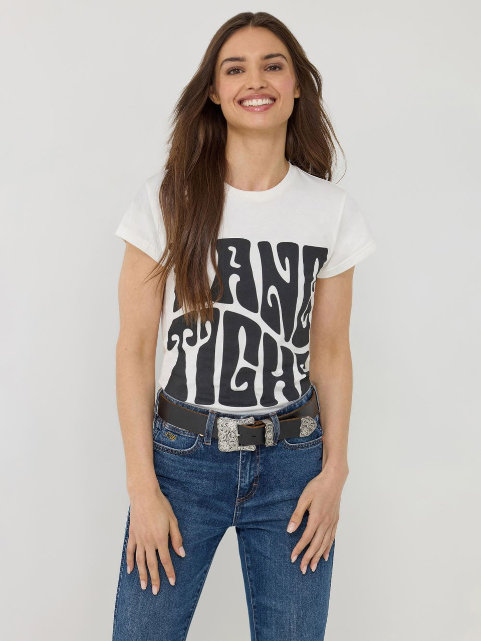 Wrangler X Lainey Wilson Hang Tight - Ladies Tee - 112360649 - Picture 1 of 25