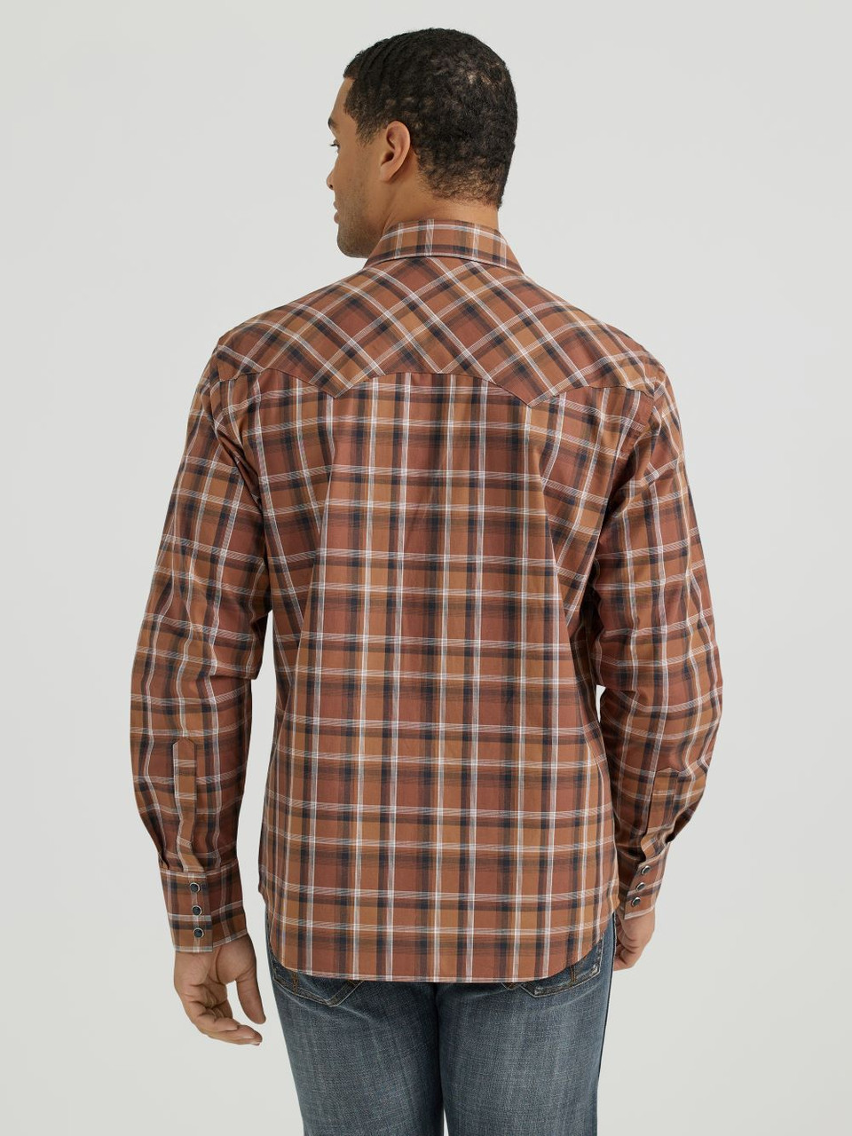 Wrangler Retro Cocoa Brown Plaid - Mens Shirt - 112355373 - Picture 2 of 20