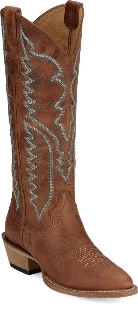 Justin Evelyn Barnwood Cowhide Brown - Boot Ladies - Vn4402