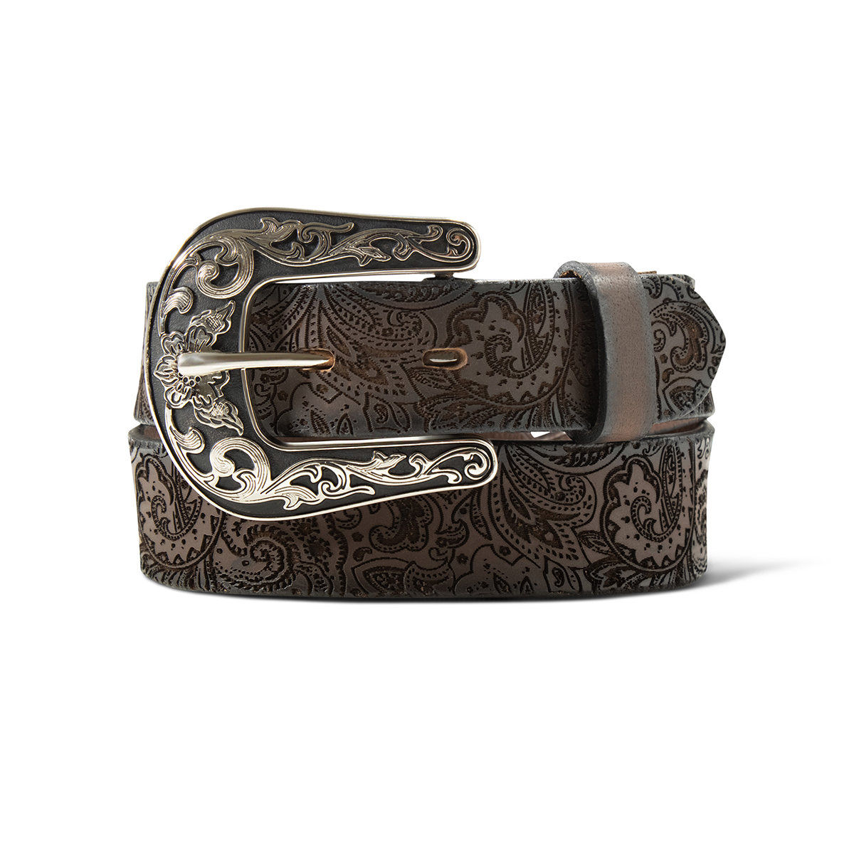 Ariat Laser Cut Paisley Brown - Accessories Belt Kids - A1308602 - Picture 1 of 6
