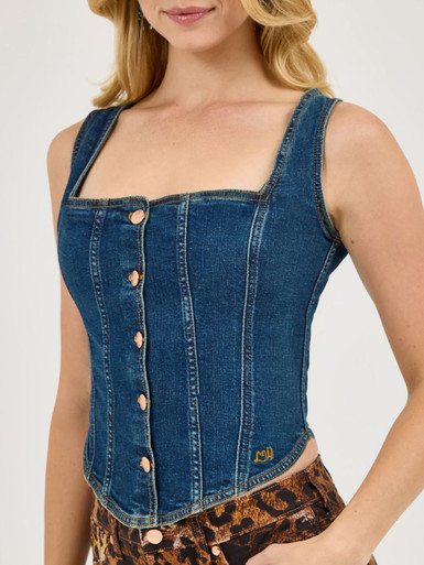 トップス UNLIENS long top bustier LAINEY PONY UP BUSTIER TOP 112368238 WRANGLER