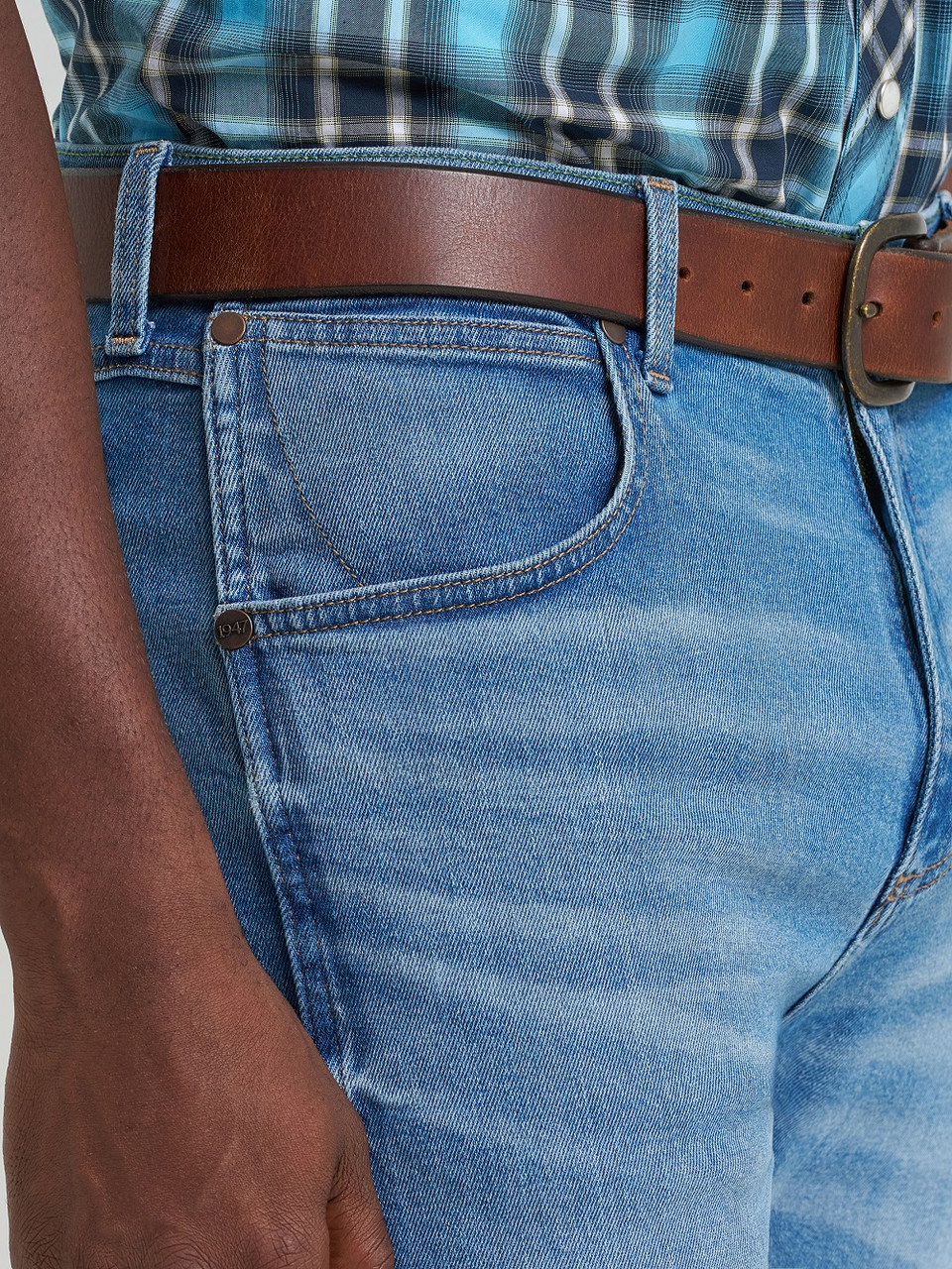 как выглядит Wrangler Retro Blaine Slim Straight - Mens Jeans - 112378856 фото