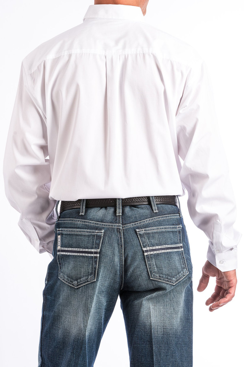 Camisa para hombre Cinch blanca lisa con botones - Mt10320020 - Imagen 2 de 18