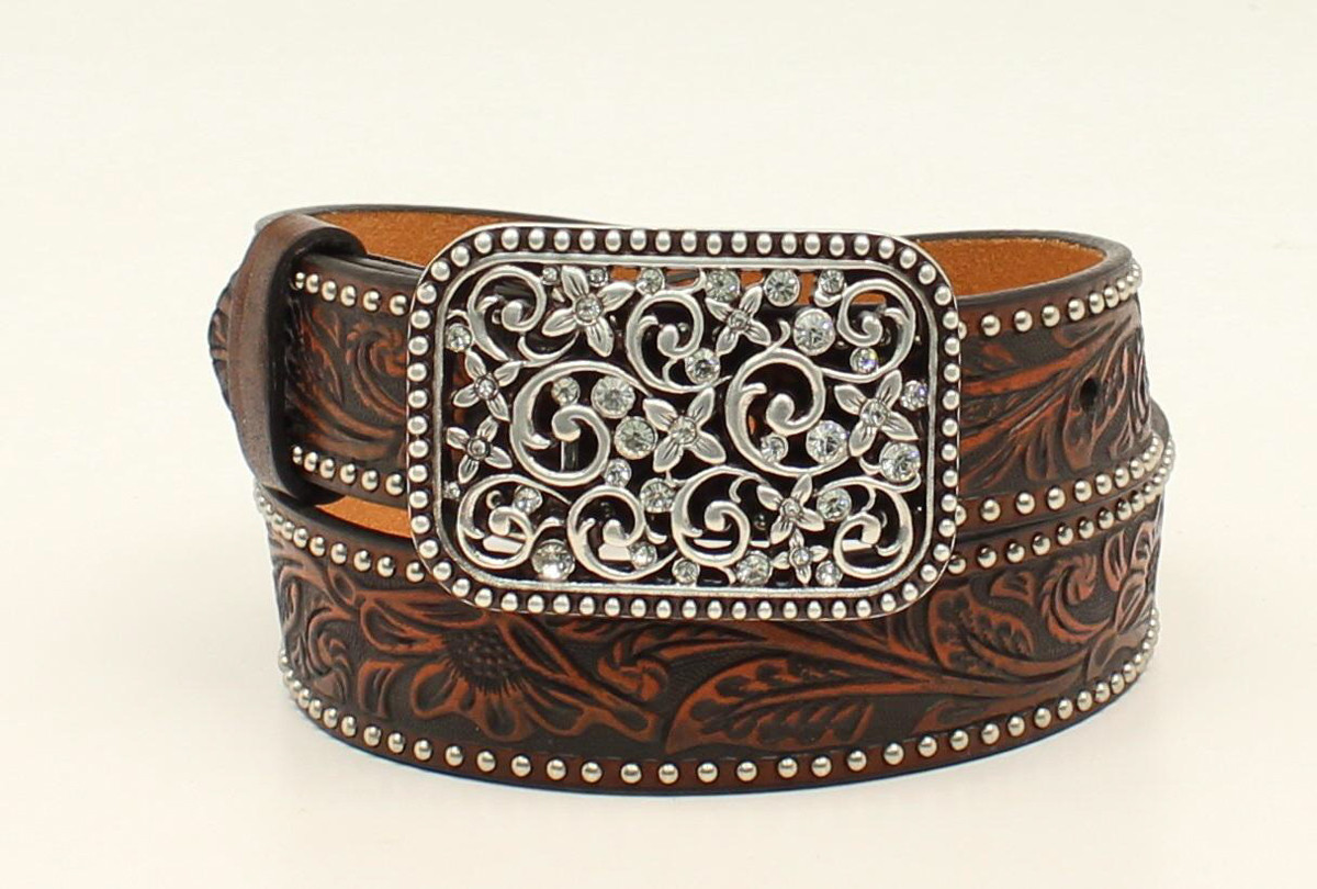 Ariat Floral Crystal Buckle - Accessories Belt Kids - A1303602 - Picture 1 of 6