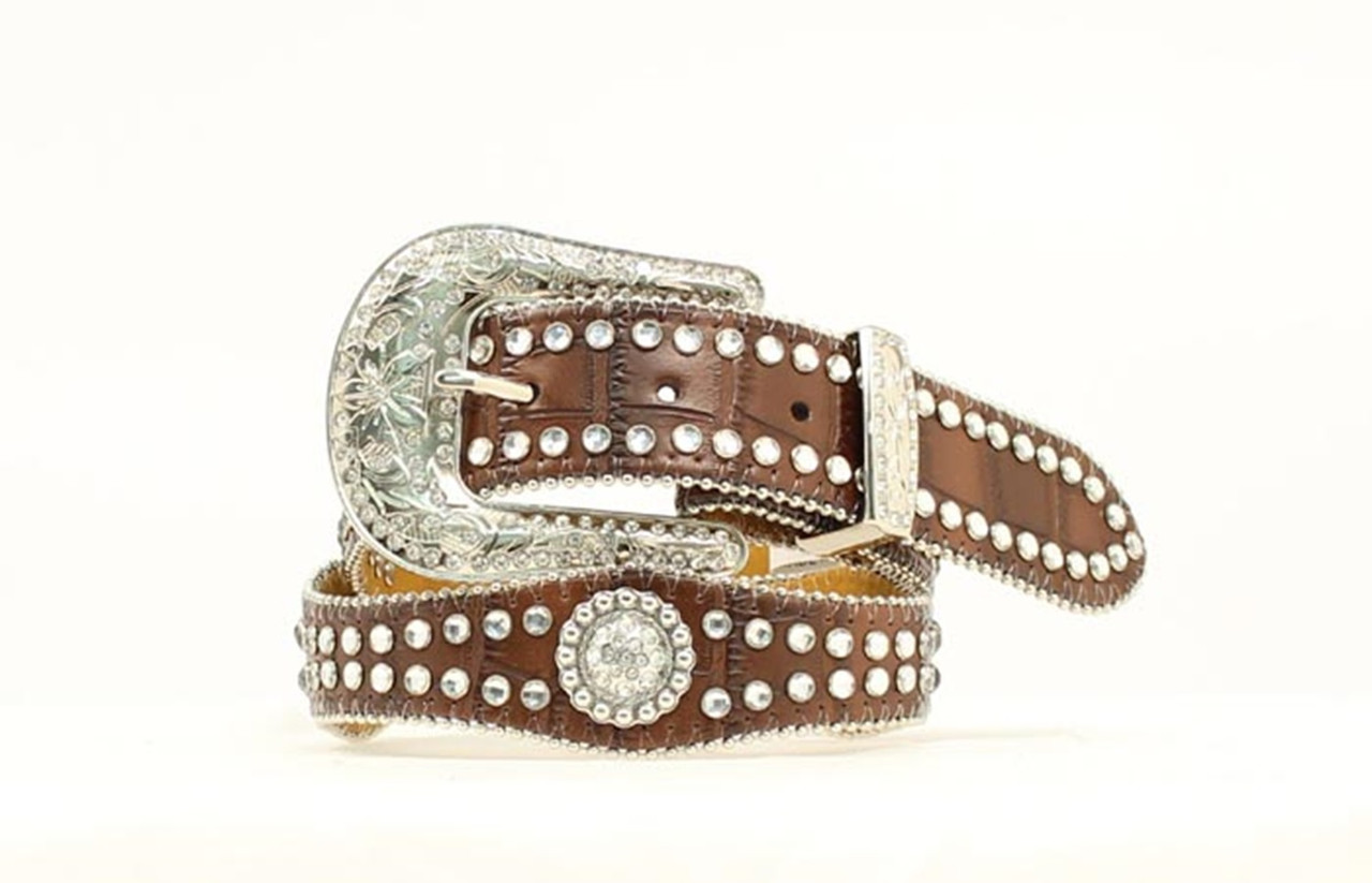 Nocona Gürtel mit gewelltem Strass braun - Accessoires Kinder - N4426002 - Bild 1 von 6