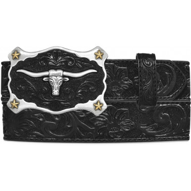 Black-Tooled-Longhorn-Buckle-