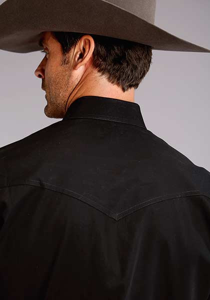 Stetson Classic Western Black Snap - Mens Shirt - 11-001-0465-1022Bl - Picture 3 of 18