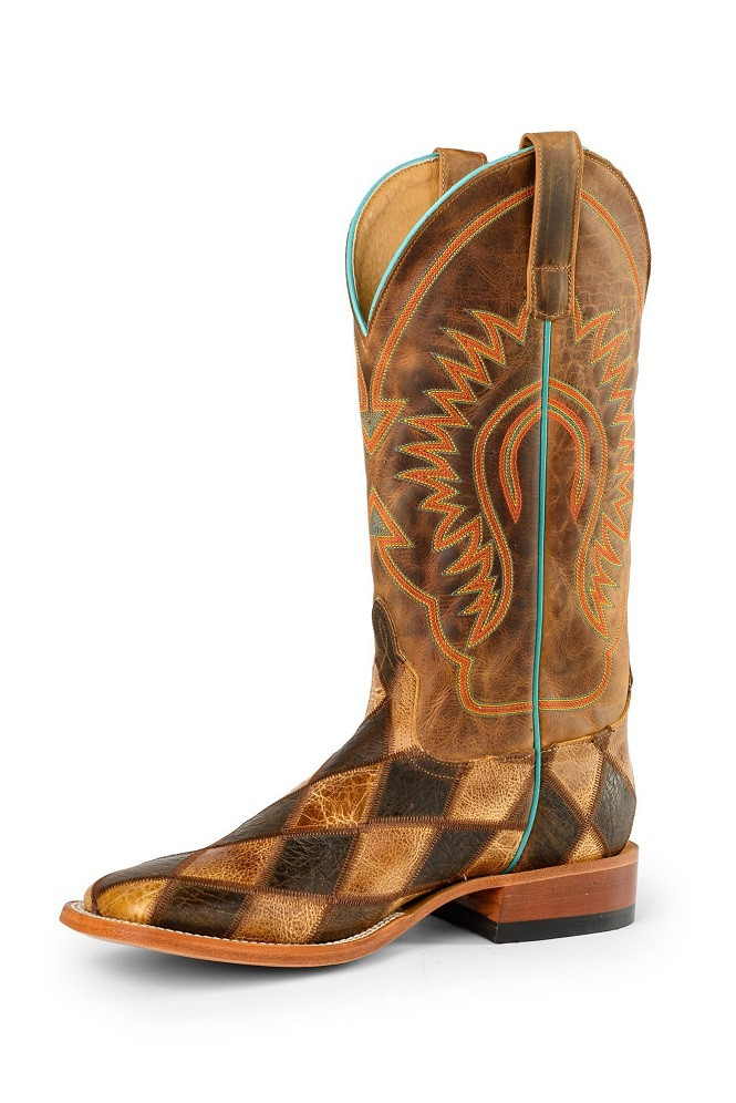 Horse Power Crazy Train Patchwork - Boot Mens Western - Hp1053 - Picture 1 of 39