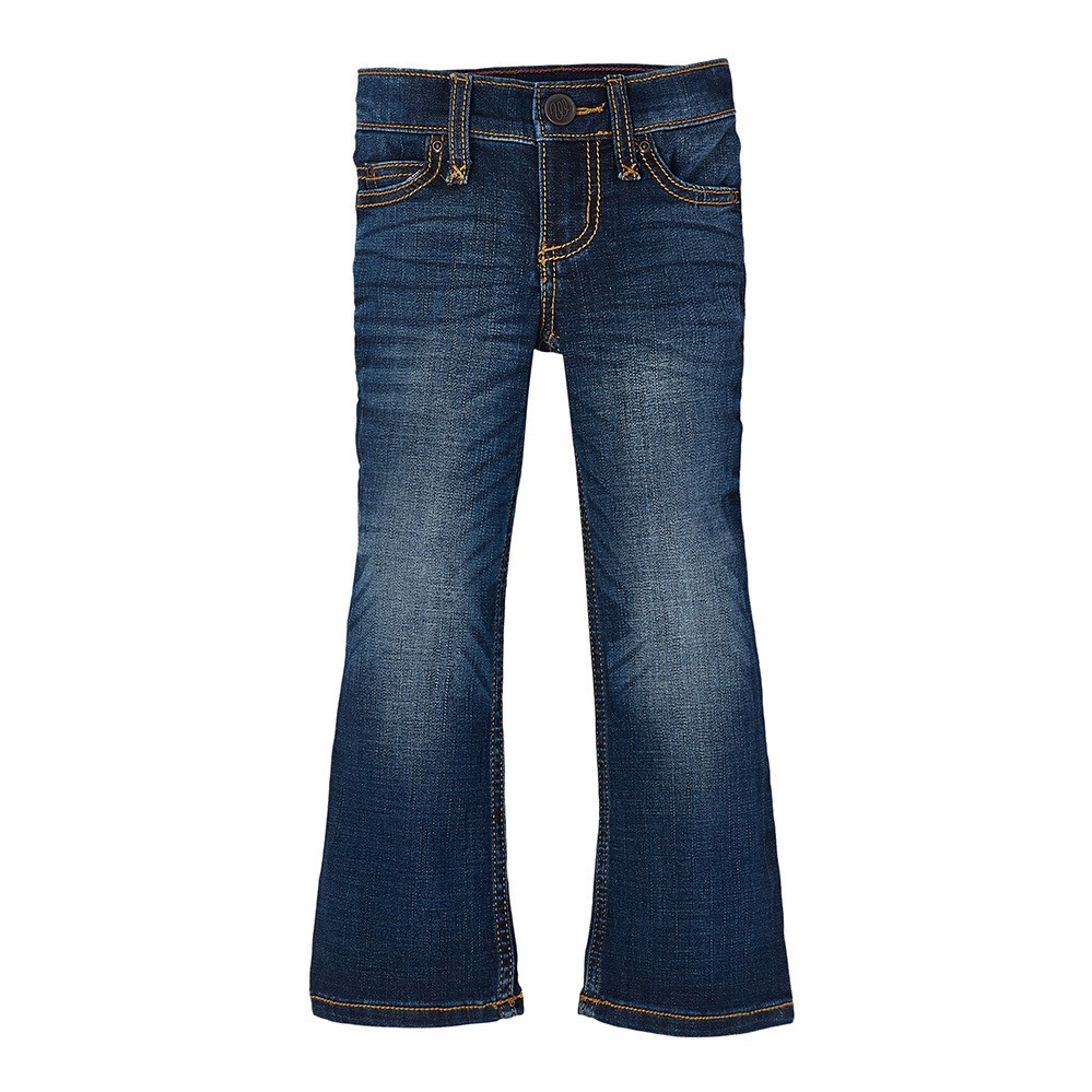 Wrangler Bootcut dunkler Waschstich Aufnäher - Kinder Mädchen Jeans - 09 Mwgms - Bild 2 von 18