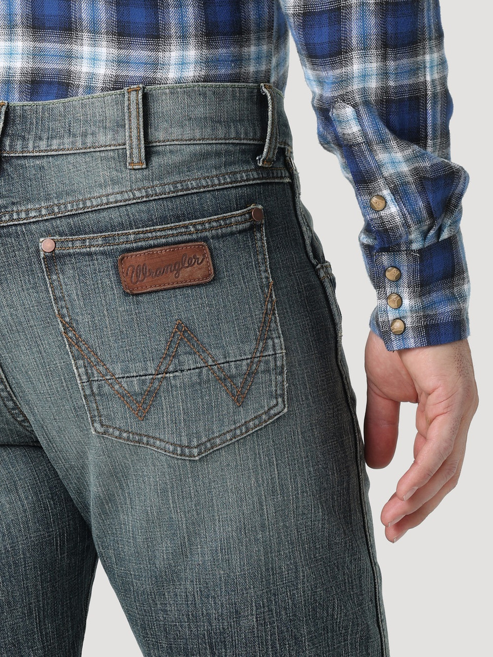 Wrangler Retro Stretch Slim Darkknight - Mens Jeans - 112318445 - Picture 4 of 36