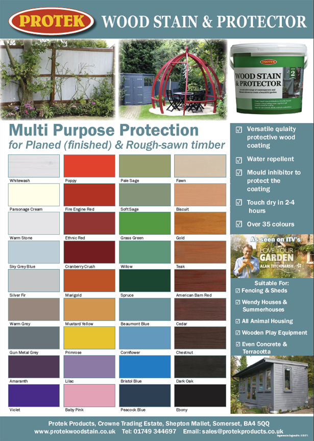 Wood Stain and Protector Colour Chart