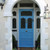 Hardwood front door painted in Royal Exterior Wood Finish - Somerset Blue