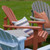 Adirondack chair painted in Royal Exterior Wood Finish - Faded Terracotta