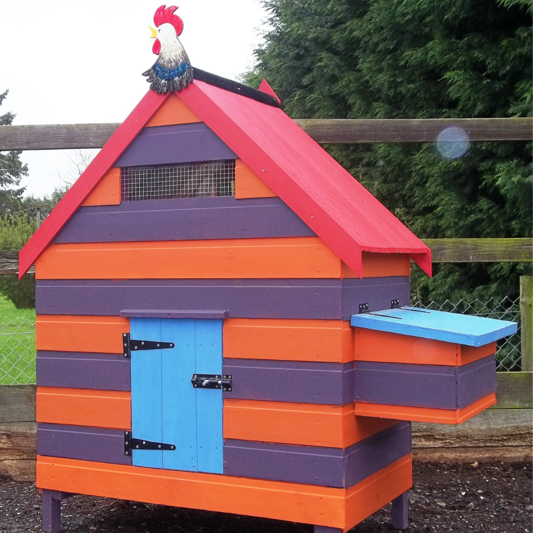 Paint your chicken coop Protek chicken coop with wood stain and paints