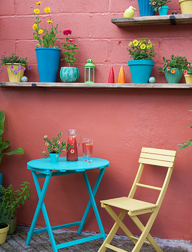 Terracotta outdoor wall makeover