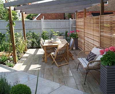 A covered pergola will provide a safe haven