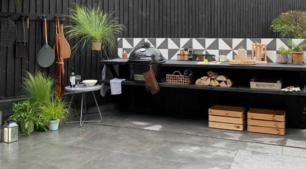 Outdoor kitchen  @Placefortyeight - Wood Stain and Protect Ebony