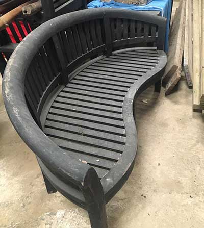 Protek’s latest TV appearance on Prue’s Great Garden Plot - Curved Bench