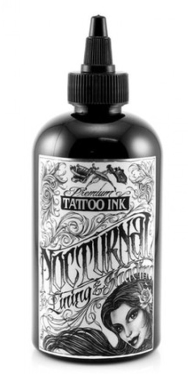 NOCTURNAL TATTOO INK  SUPER BLACK 4oz  Good Guy Tattoo Supply