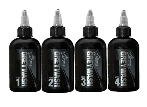 Allegory Ink Grey Wash Set x 4 Levels - 2oz bottles