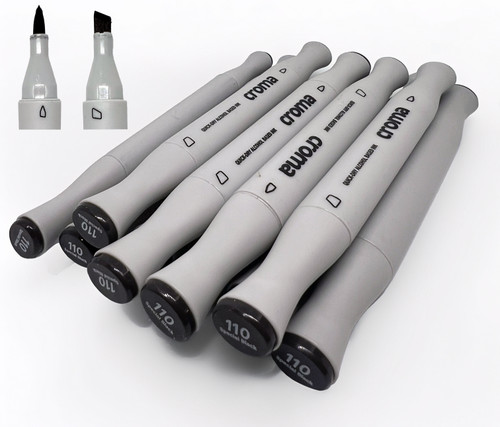 Mithra Croma Dual Tip Skin Marker - Black (Box of 10)