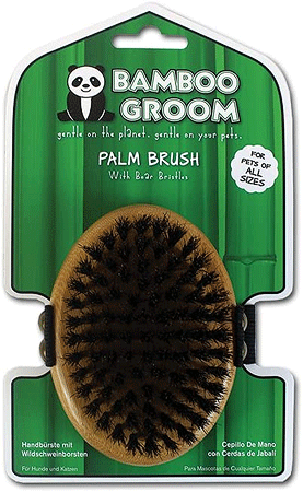 ALCOTT Bamboo Groom Palm Brush w Boar Bristles