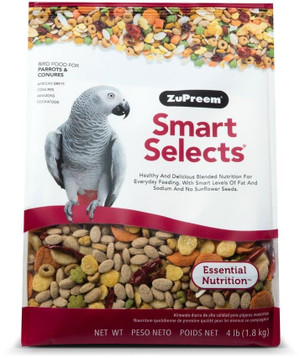ZuPreem Smart Selects Bird Food for Parrots and Conures 4 lbs