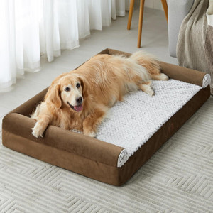 Color: Brown, Specifications: 2XL - Pet Simple Rectangular Warm Four Seasons Sleeping Mat