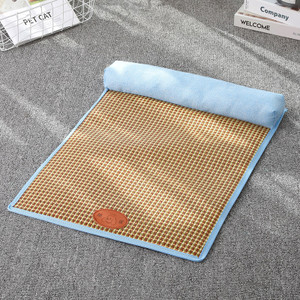 Color: Blue, Size: S - Summer pet mat sleeping mat