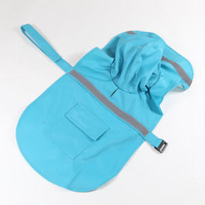 Color: Water Blue, Size: M - Waterproof Reflective Raincoat