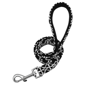 Color: Black leash, Size: M - Pet Dog Name Collar Custom Large Dog Collar Lettering Tag