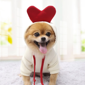 Color: Beige, Size: M - Cute Pet Dog Clothes Cartoon Clothes for Dogs Cotton Dog Cat Vest Shirt