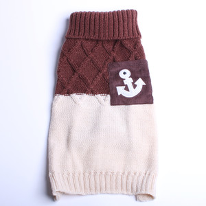 Color: Coffee, Size: S - Dog Clothes Autumn And Winter Cat Clothes Ladies Wool Sweater Skirt