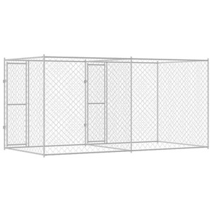  Dog Cage Silver 157.48 x 78.74 x 78.74 in Galvanised Steel