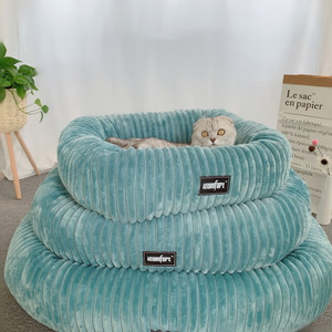Color: Blue, Size: M - Warm Dog Bed Teddy Border Shepherd Small, Medium And Large Dog Thick And Sof