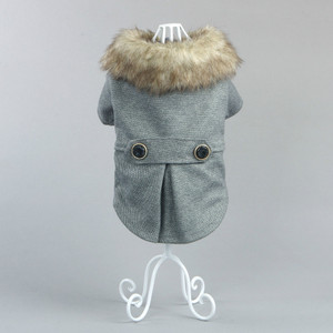 Color: Grey, Size: M - Winter dog clothes