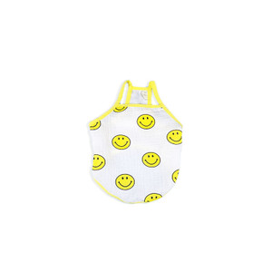 Color: White, Size: 7xl - Lovely Fashion Simple Smile Pet Camisole