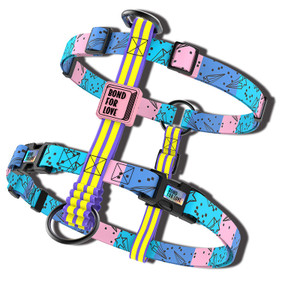 Color: Blue, Size: M - Dog Chest Harness Vest Collar Pet Large Dog Explosion-Proof Okinawa Leash St