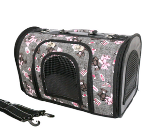 Color: Gray bear, Size: M - Pet dog backpack dog out portable folding bag breathable gas travel bag