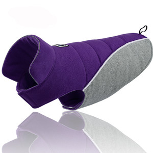 Color: Purple, Size: XL - Pet fleece warm cotton coat