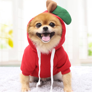 Color: Red, Size: M - Cute Pet Dog Clothes Cartoon Clothes for Dogs Cotton Dog Cat Vest Shirt
