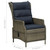 9 Piece Patio Dining Set with Cushions Poly Rattan Brown