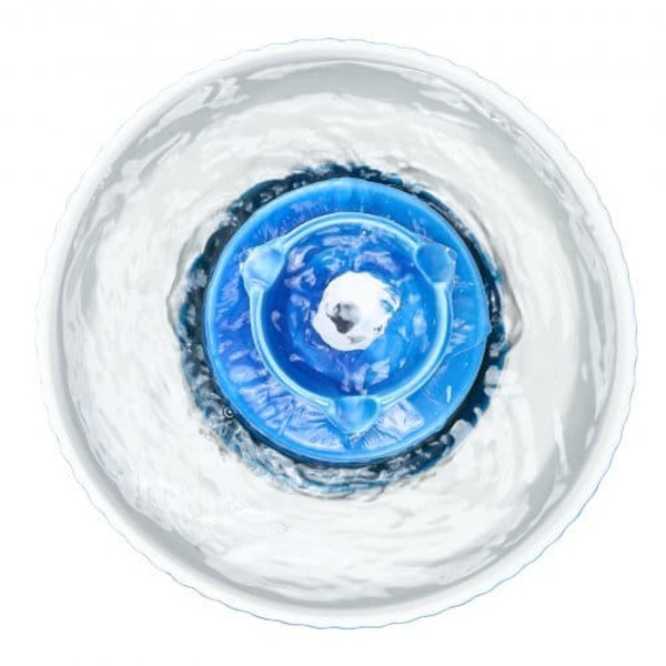 Ceramic Cat Water Fountain, 2.1L/71oz Cupcake Pet Fountain, Porcelain Cat Water Dispenser with Ultr